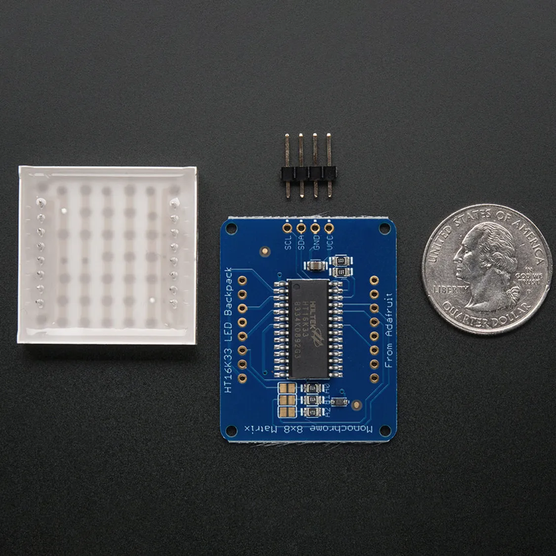 Adafruit Small 1.2" 8x8 LED Matrix w/I2C Backpack