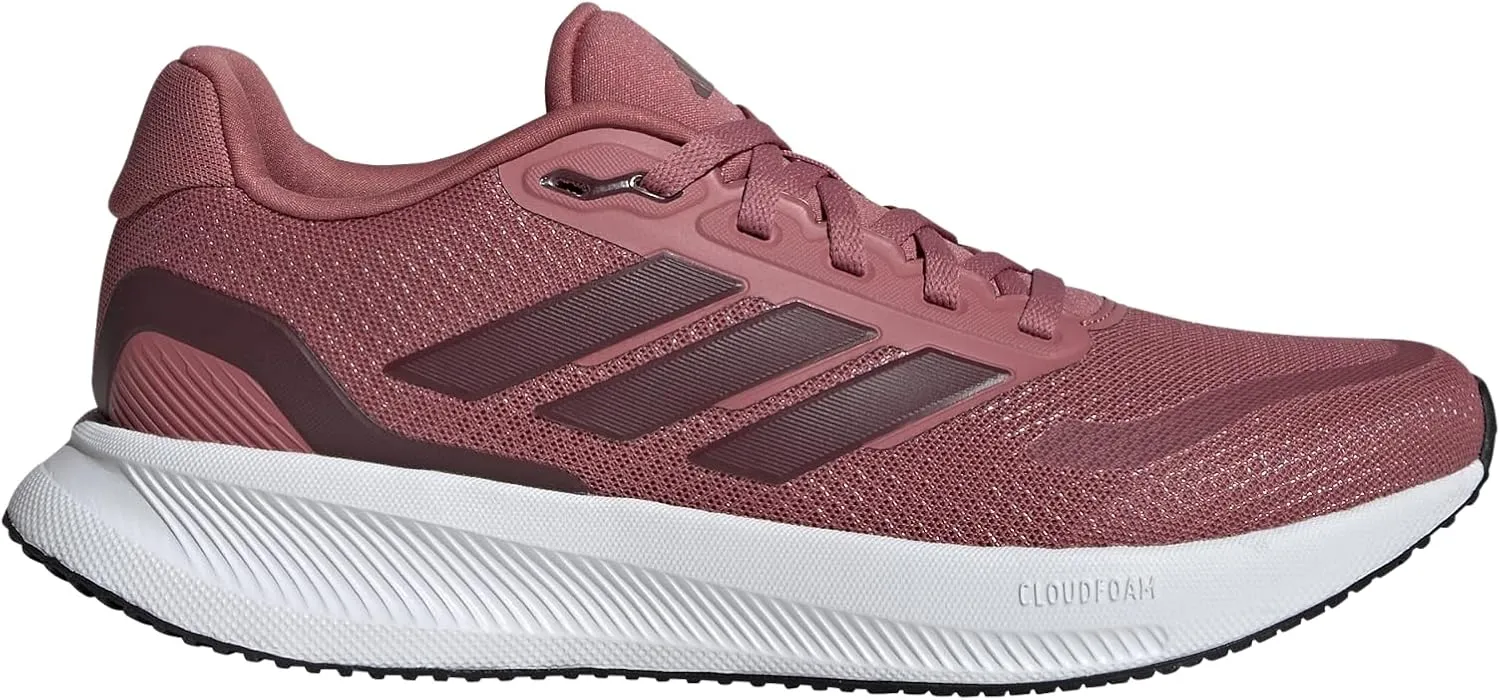adidas Women's Run Falcon 5 Sneaker, Preloved Crimson/Maroon/Black, 9