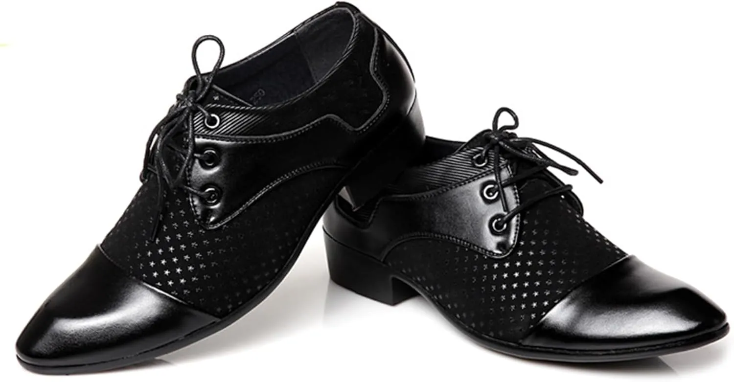 ADMLZQQ Men's Dress Shoes Oxford Shoes Formal Pointed Lace Up Casual Business Suit Tuxedo Wedding Shoes for Men