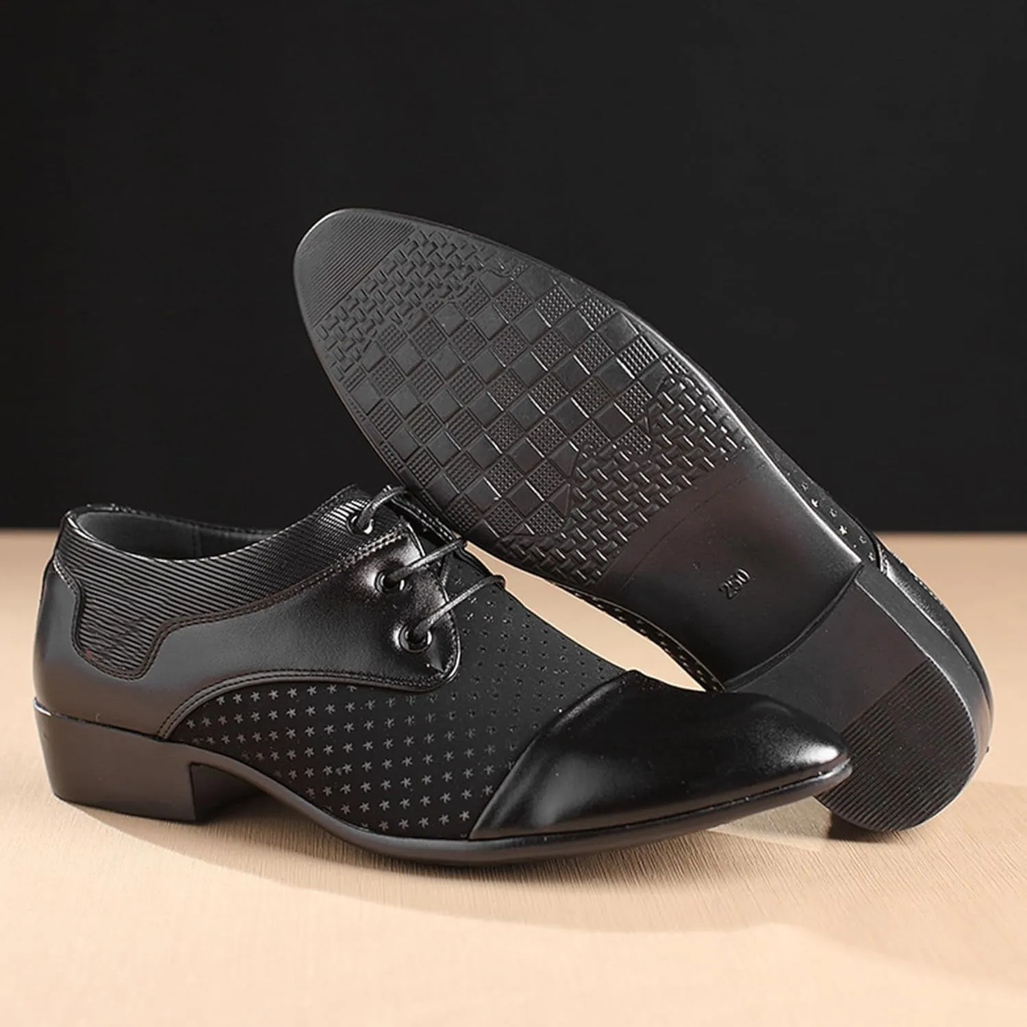 ADMLZQQ Men's Dress Shoes Oxford Shoes Formal Pointed Lace Up Casual Business Suit Tuxedo Wedding Shoes for Men