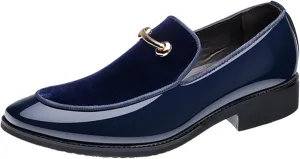 ADMLZQQ Mens Slip on Leather Casual Walking Shoes Comfortable for Work Office Dress Outdoor