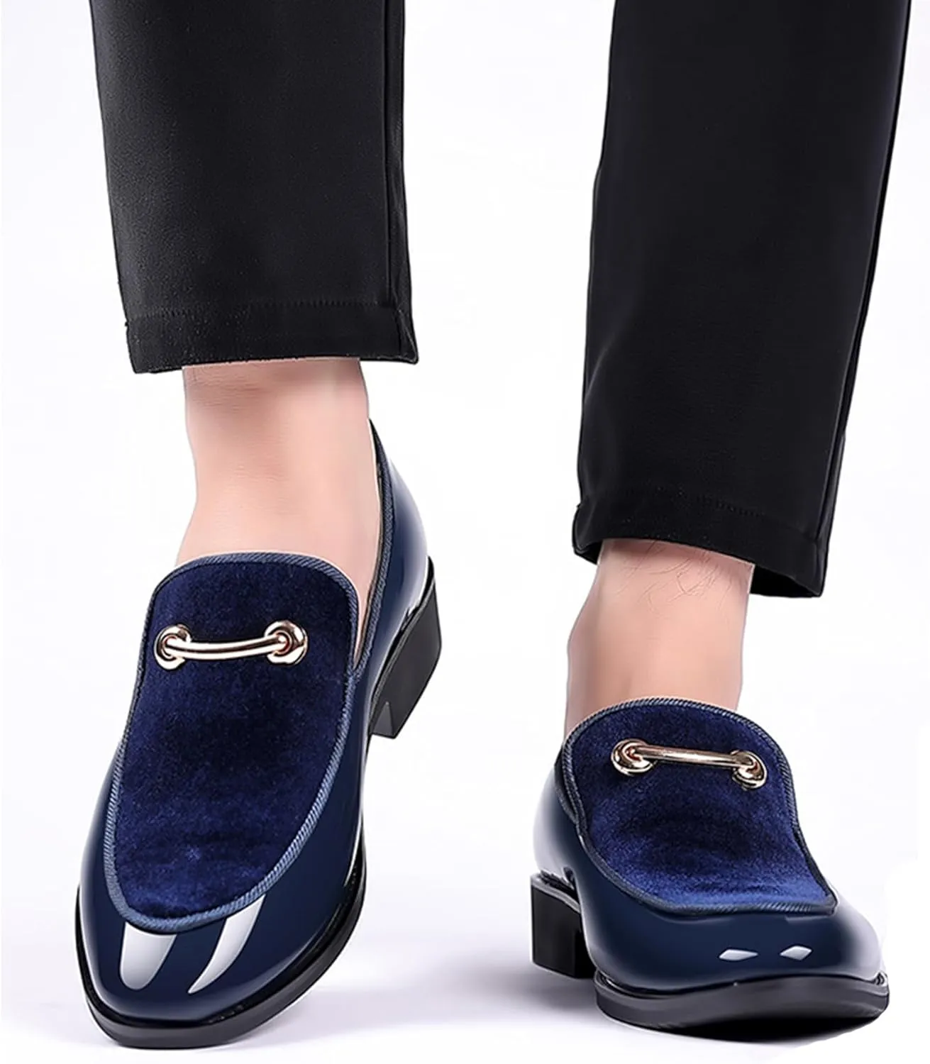 ADMLZQQ Mens Slip on Leather Casual Walking Shoes Comfortable for Work Office Dress Outdoor