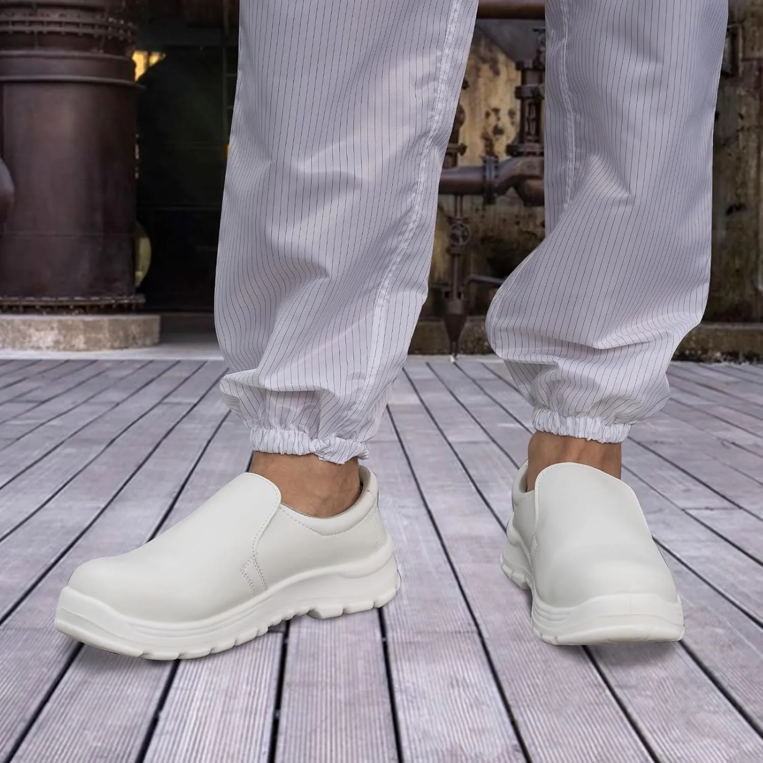 ALTA ANN RlAN Cleanroom Shoes with Steel Toe, Anti-Static Safety Shoes, Men's Shoe