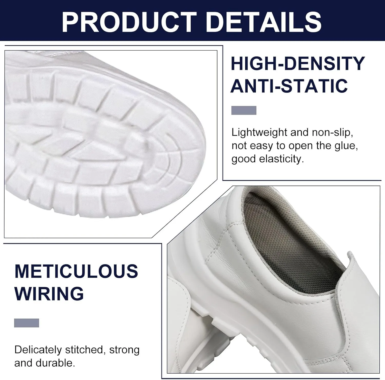 ALTA ANN RlAN Cleanroom Shoes with Steel Toe, Anti-Static Safety Shoes, Men's Shoe