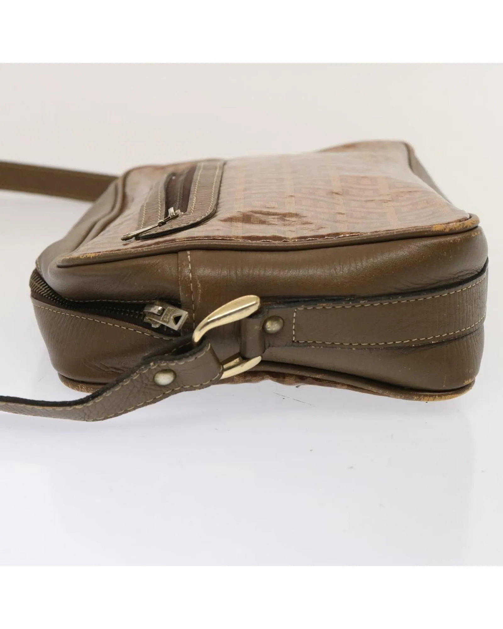 Beige Zucchino Canvas Shoulder Bag with Adjustable Strap