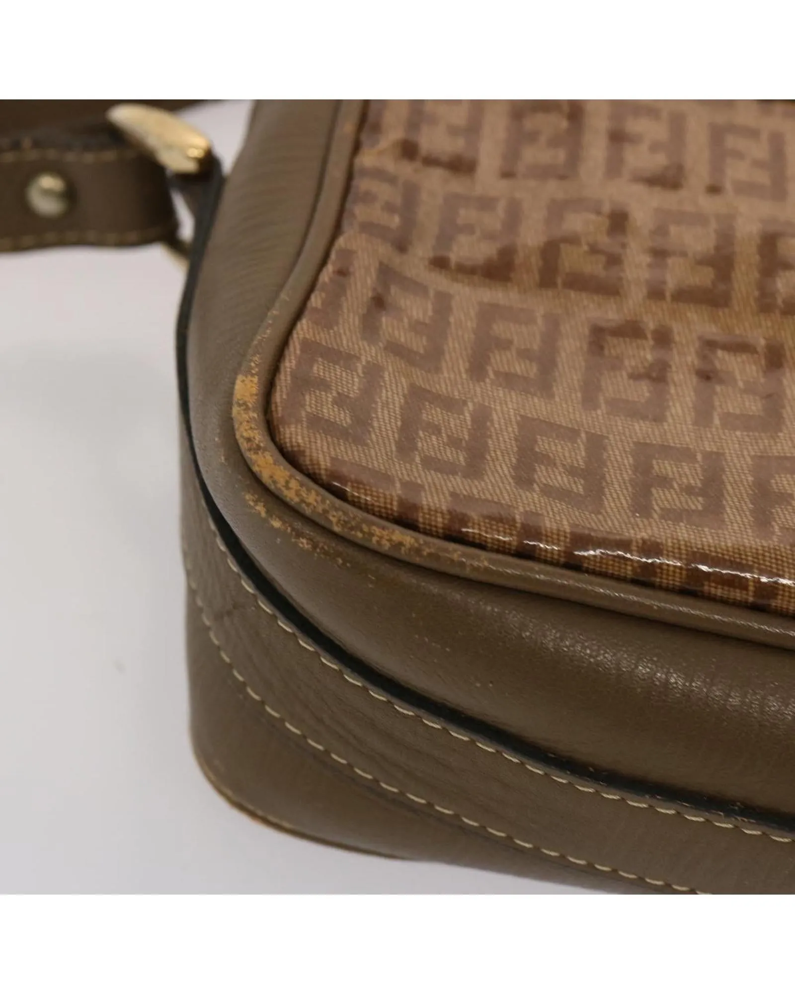 Beige Zucchino Canvas Shoulder Bag with Adjustable Strap