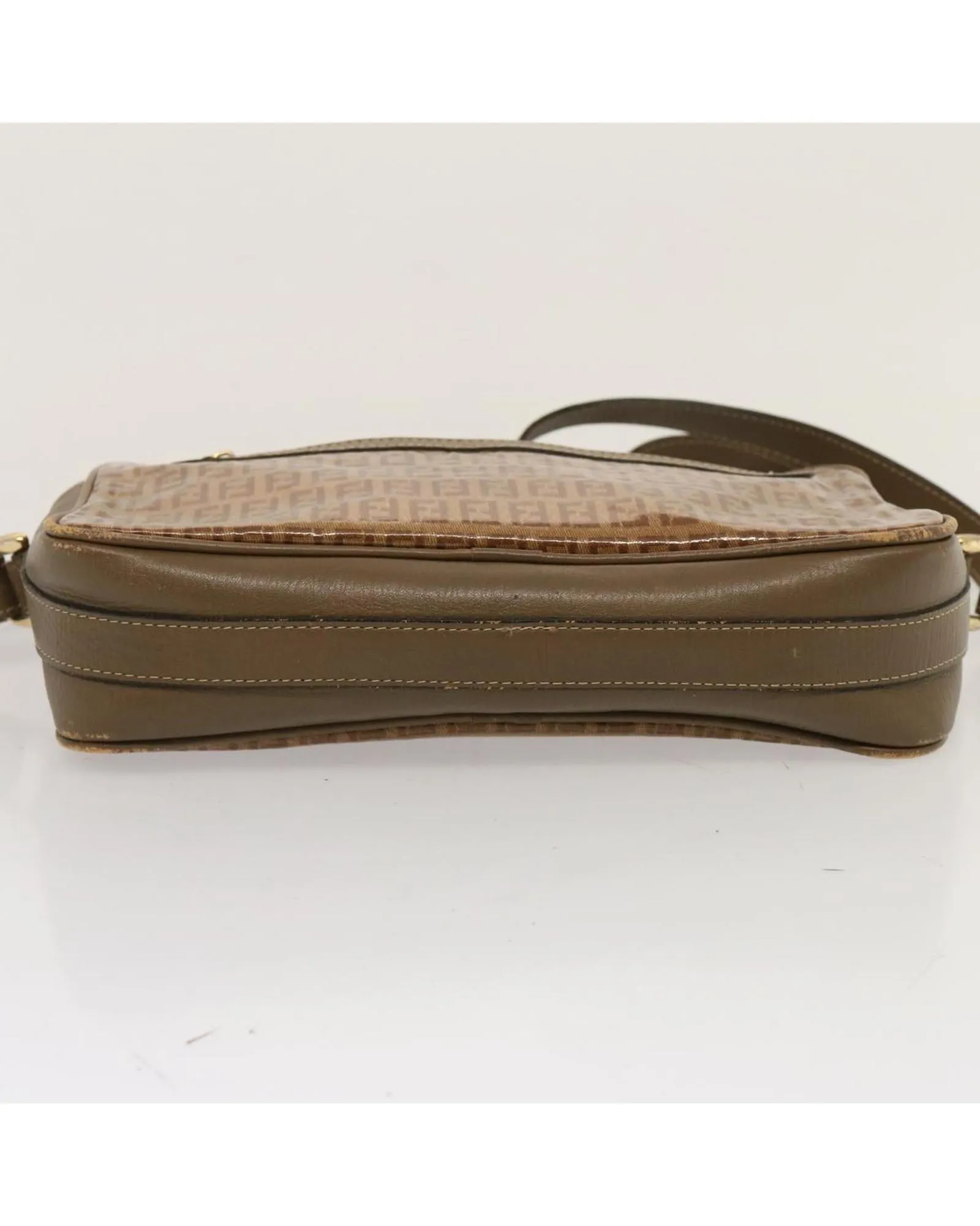 Beige Zucchino Canvas Shoulder Bag with Adjustable Strap