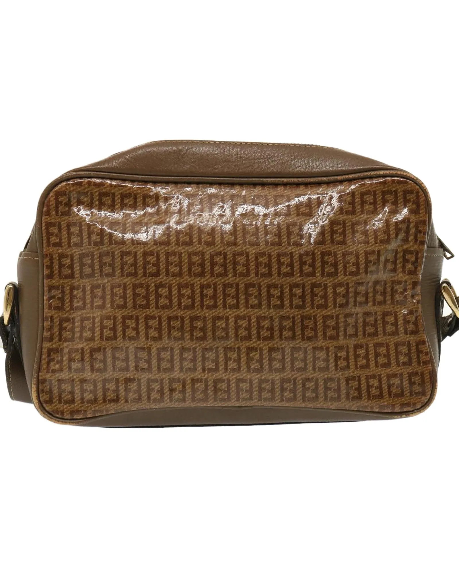 Beige Zucchino Canvas Shoulder Bag with Adjustable Strap