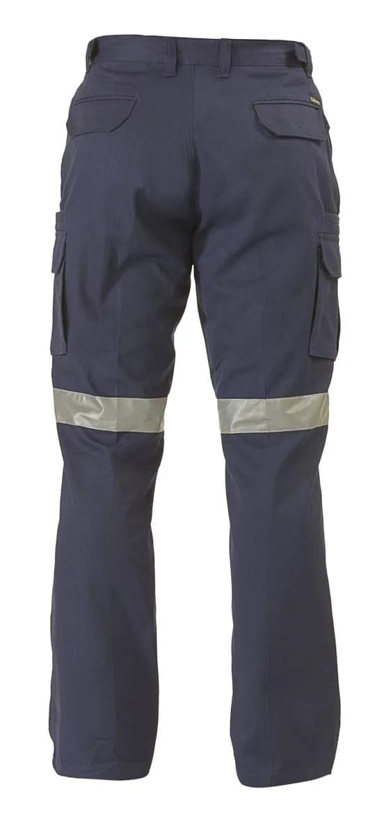 Bisley 8 Pocket Cargo Pant 3M Reflective Tape - Navy (BPC6007T)