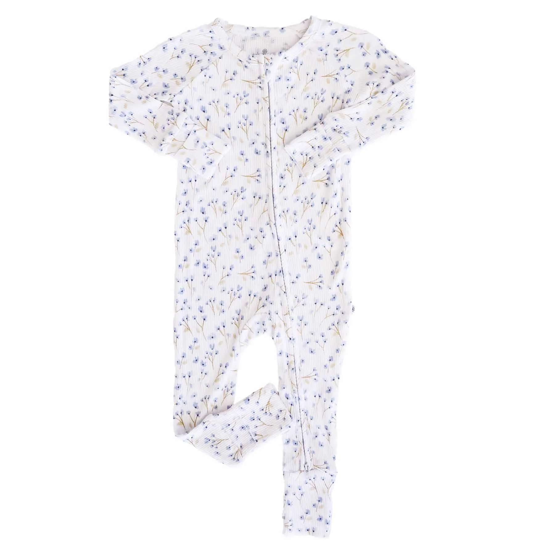 Blake's Blooms Waffle Bamboo Convertible Zip Romper
