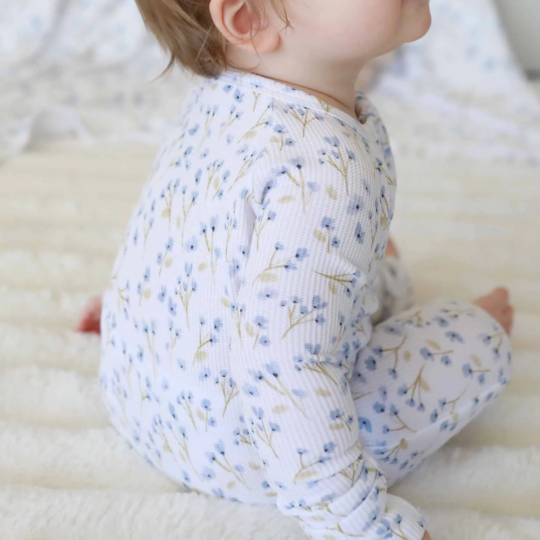 Blake's Blooms Waffle Bamboo Convertible Zip Romper