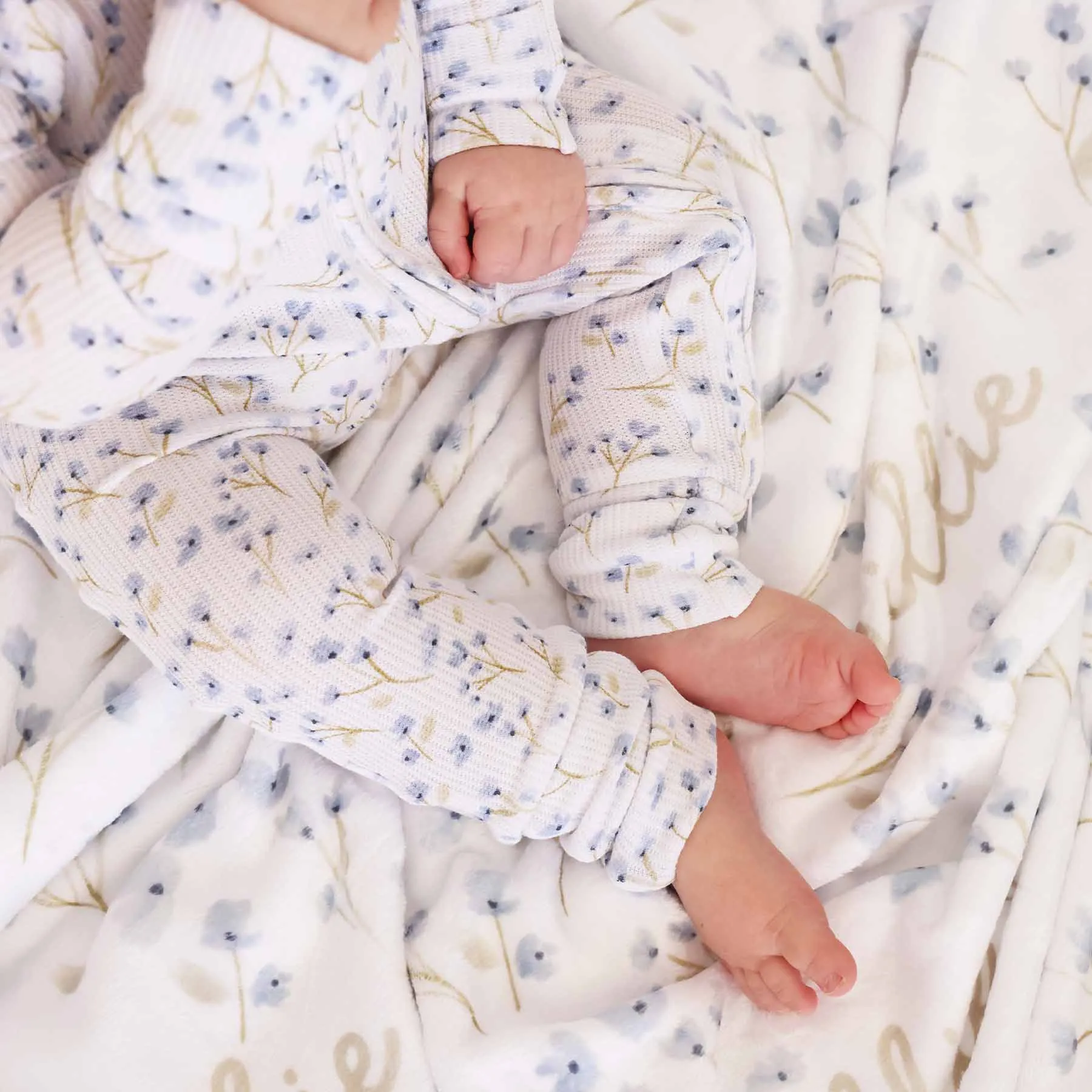 Blake's Blooms Waffle Bamboo Convertible Zip Romper