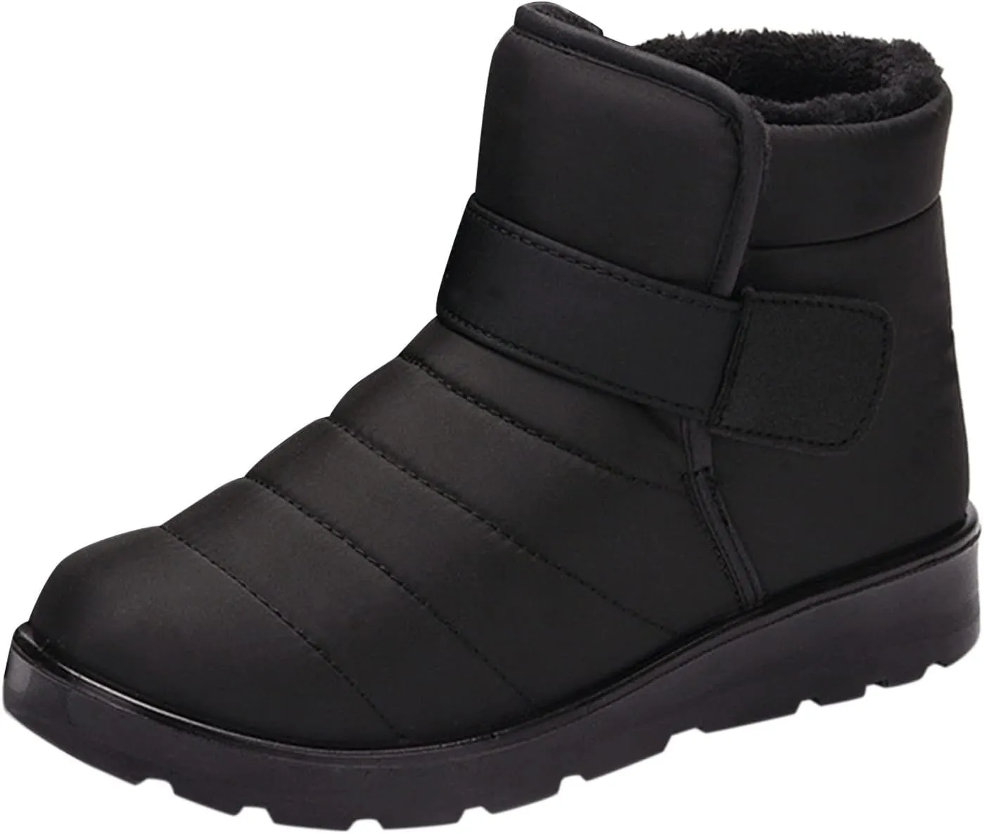 Boots for Women Slip On Ankle Booties Winter Snow Boots Waterproof Anti Slip Outdoor Walking Shoes