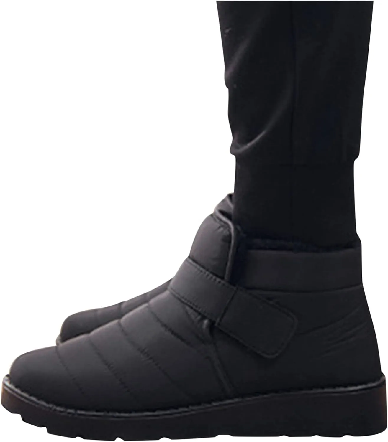 Boots for Women Slip On Ankle Booties Winter Snow Boots Waterproof Anti Slip Outdoor Walking Shoes
