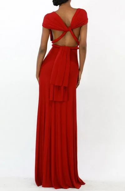 Burgundy Multi Style Maxi Dress