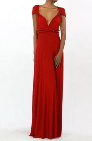 Burgundy Multi Style Maxi Dress