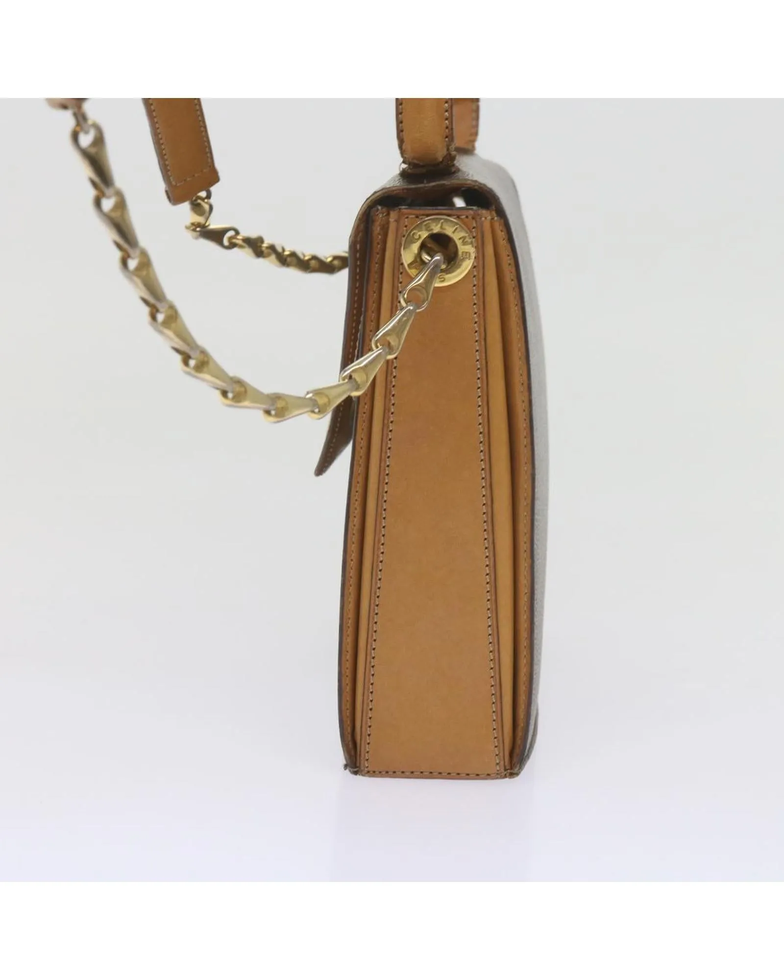 Canvas Shoulder Bag with Long Strap - Brown