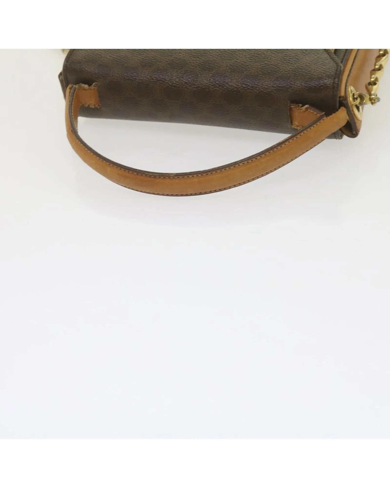 Canvas Shoulder Bag with Long Strap - Brown