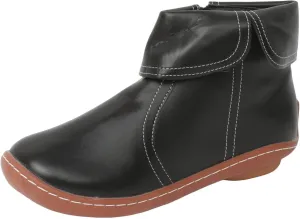 Cathalem Womens Ankle Boots, 2024 New Arch Support Booties Flat Heel Booties Side Zip-up Vintage Leather Damping Shoes
