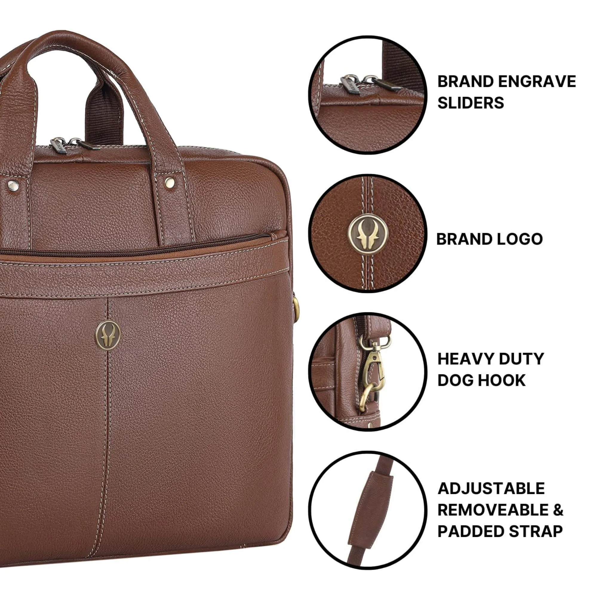 CHESTER Leather Laptop Messenger Bag for Men