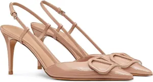 Closed Pointed Toe Stiletto High Heels, Women Heeled Slingback Sandals, Slip-On Backless Evening Party Dress Shoes
