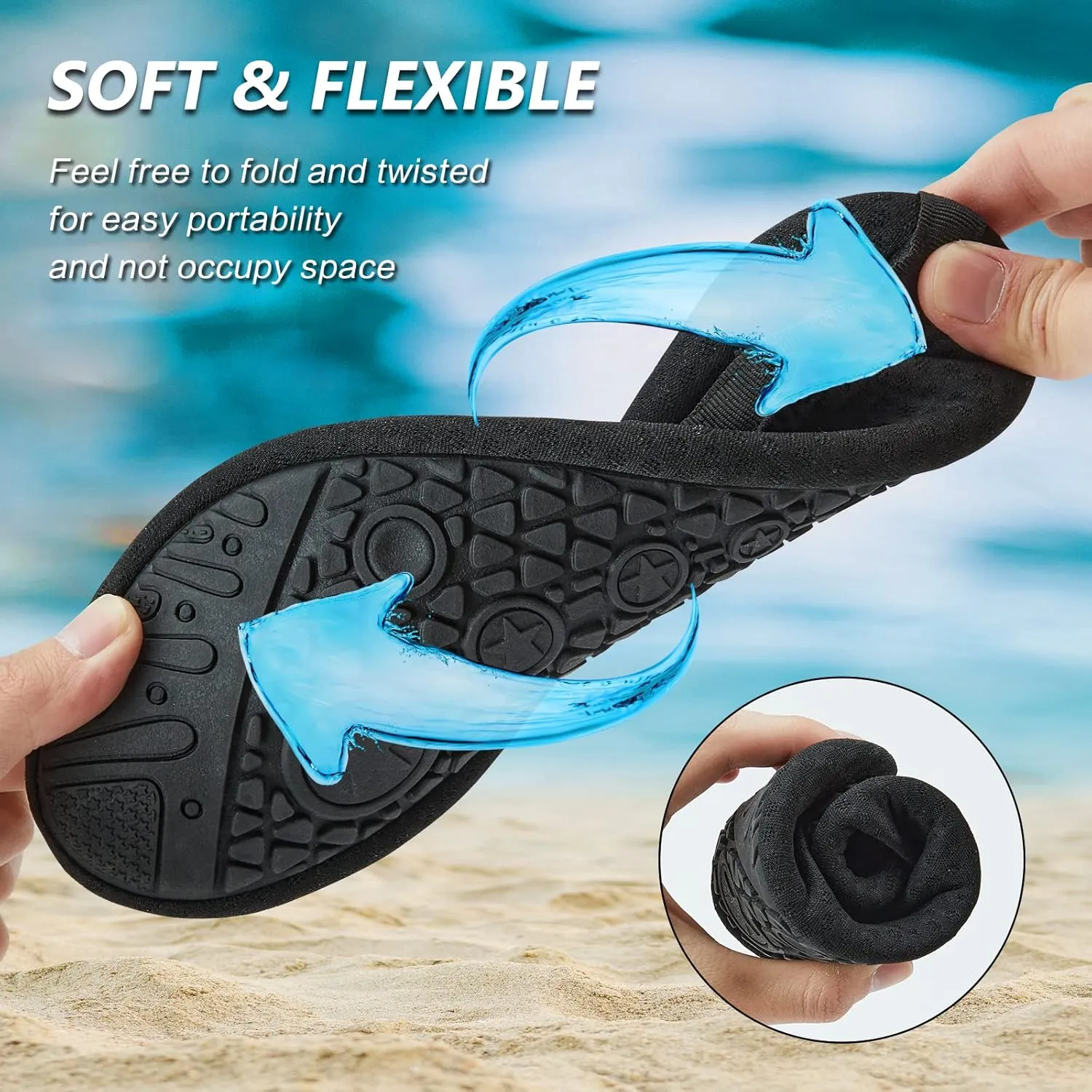 Deevike Water Shoes for Women Men Barefoot Quick-Dry Aqua Socks Slip-on for Beach Swim Surf Yoga Exercise