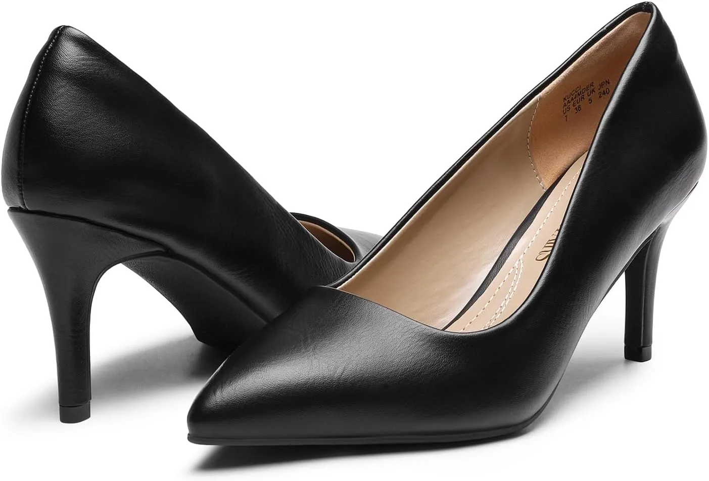 DREAM PAIRS Women's High Stiletto Heels Closed Pointed Toe Dress Pumps Shoes for Wedding Work Office Business, 3 Inches