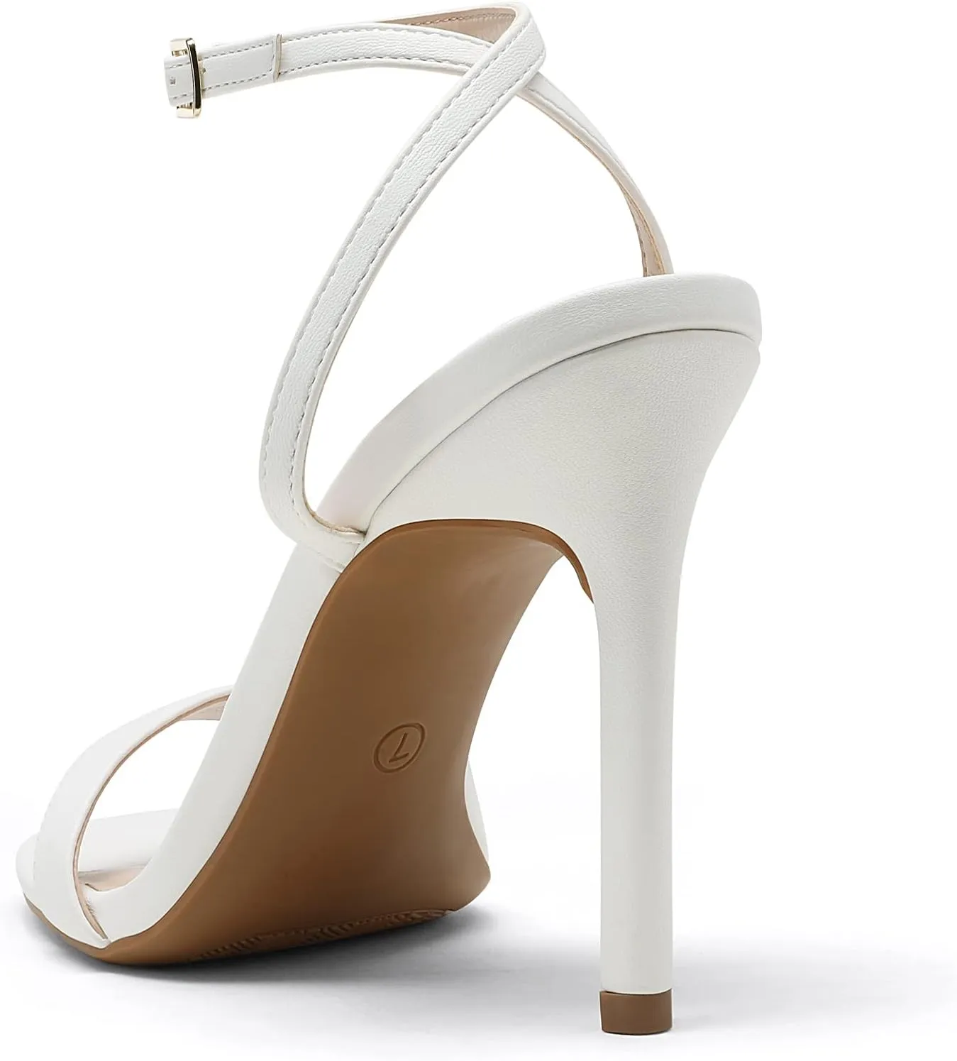 DREAM PAIRS Womens High Stilettos Open Square Toe Ankle Strap Heels Sexy Comfort Strappy Dress Shoes Wedding Bridal Pumps Sandals