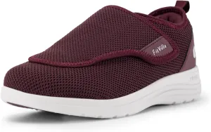 FitVille Diabetic Shoes for Women Extra Wide Walking Shoes Slip-On Orthopedic Shoes with Adjustable Strap for Swollen Feet Neuropathy - EasyTop Wings V2