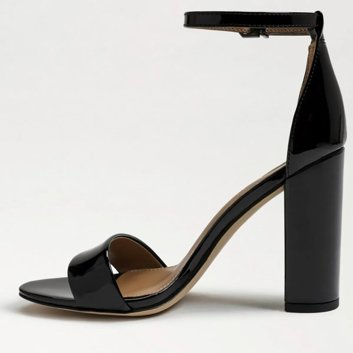 FSJ Women Classic Chunky High Heel Sandals Open Toe Ankle Strap Single Band Dress Shoe Size 4-15 US