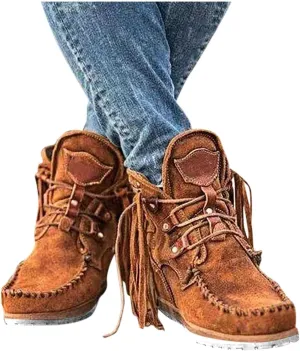 Gibobby Booties for Women Low Heel V-Cut Flat Ankle Boots Comfort Combat Boots Fall Winter Booties Shoes