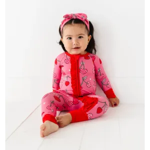 I Love You Cherry Much Convertible Footies with Ruffle