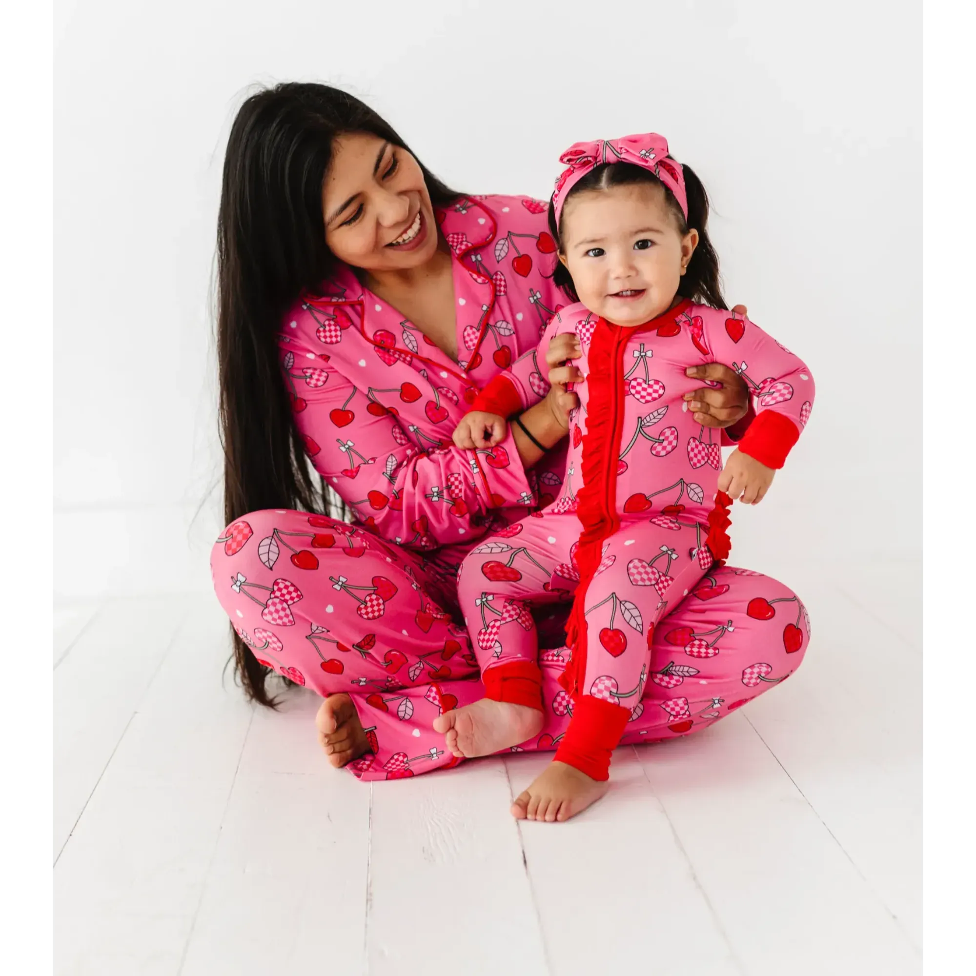 I Love You Cherry Much Convertible Footies with Ruffle