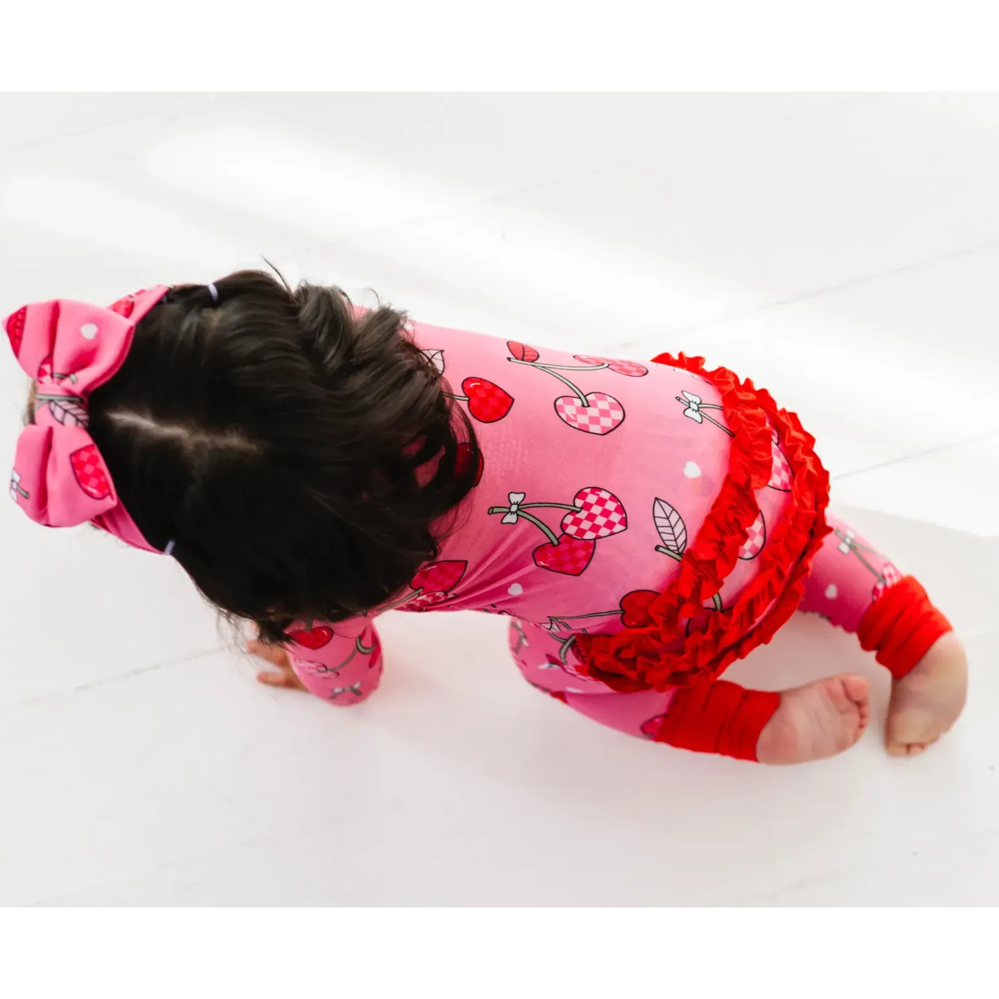 I Love You Cherry Much Convertible Footies with Ruffle