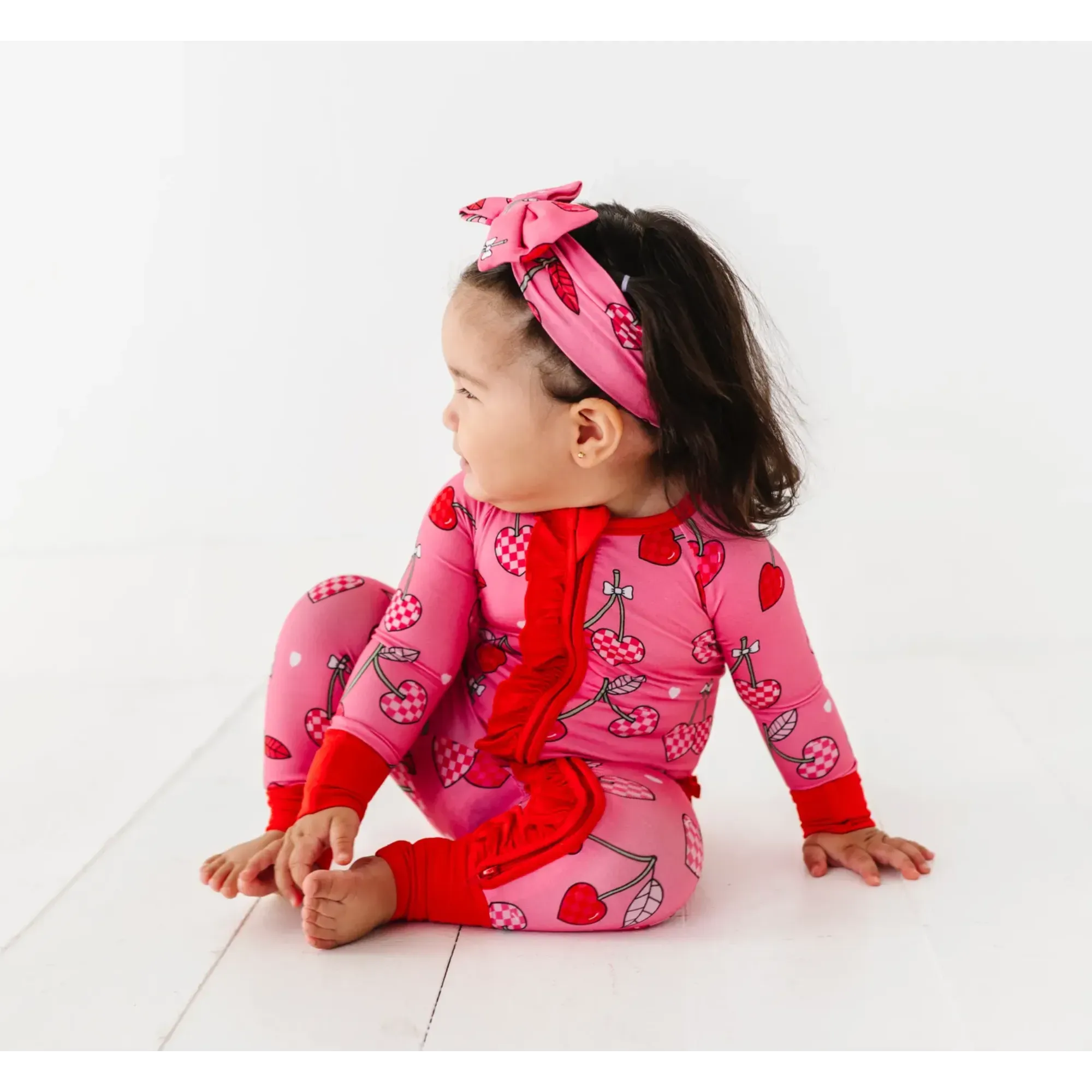 I Love You Cherry Much Convertible Footies with Ruffle