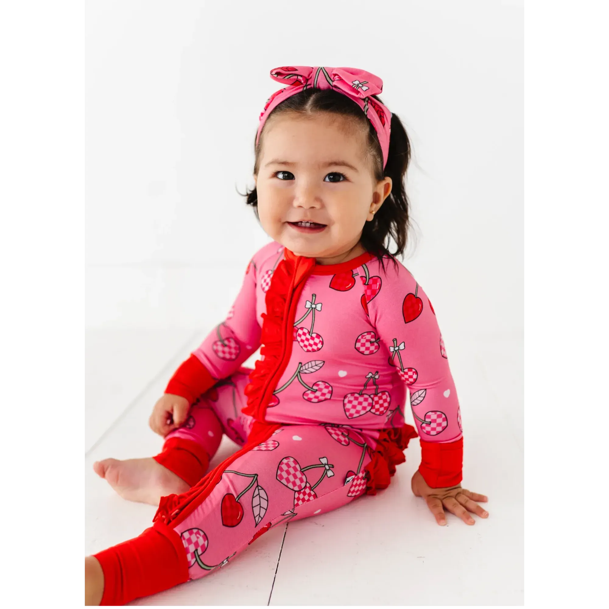 I Love You Cherry Much Convertible Footies with Ruffle