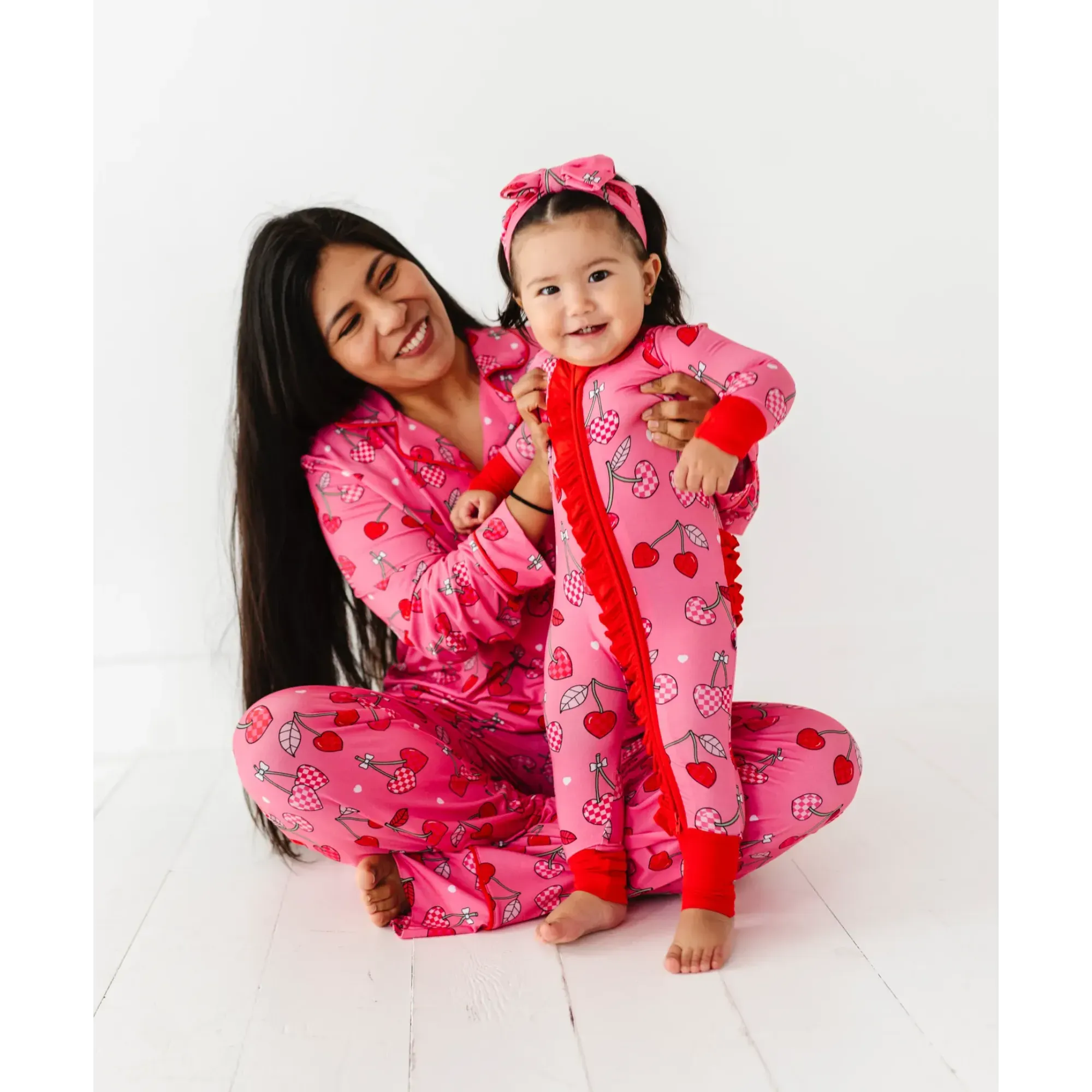 I Love You Cherry Much Convertible Footies with Ruffle