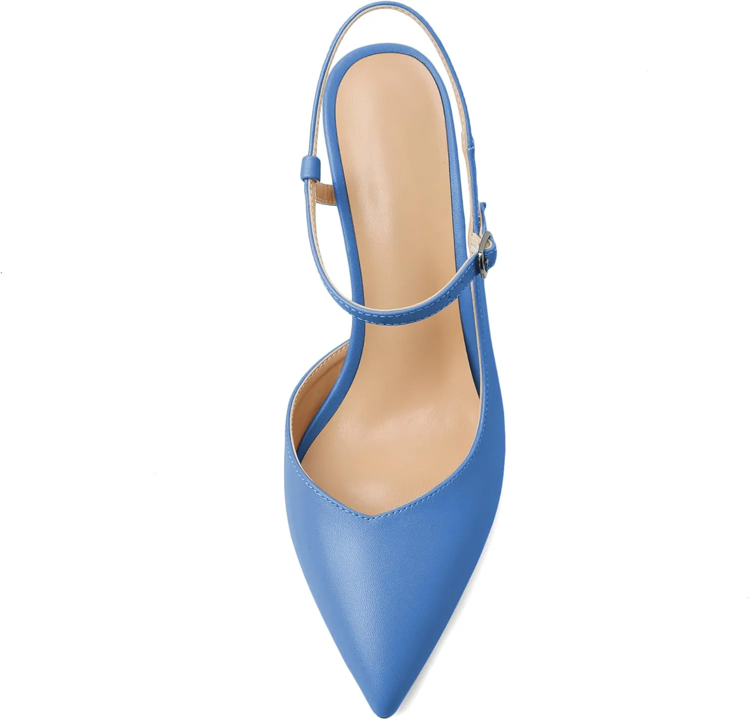 Joseywade Women Slingback High Heel Pumps Stiletto Heeled Sandals Closed Pointed Toe Ankle Strap Dress Shoes