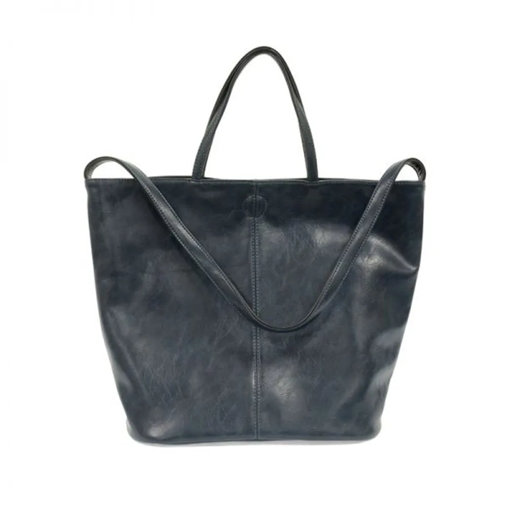 JOY SUSAN RENEE REVERSIBLE TOTE BAG TEAL/GREY
