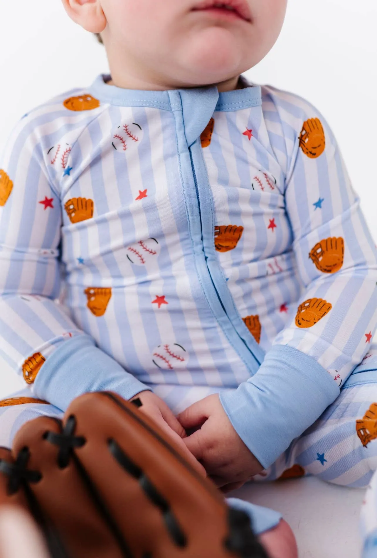 Kiki   Lulu - Stripe Baseball Convertible Footie