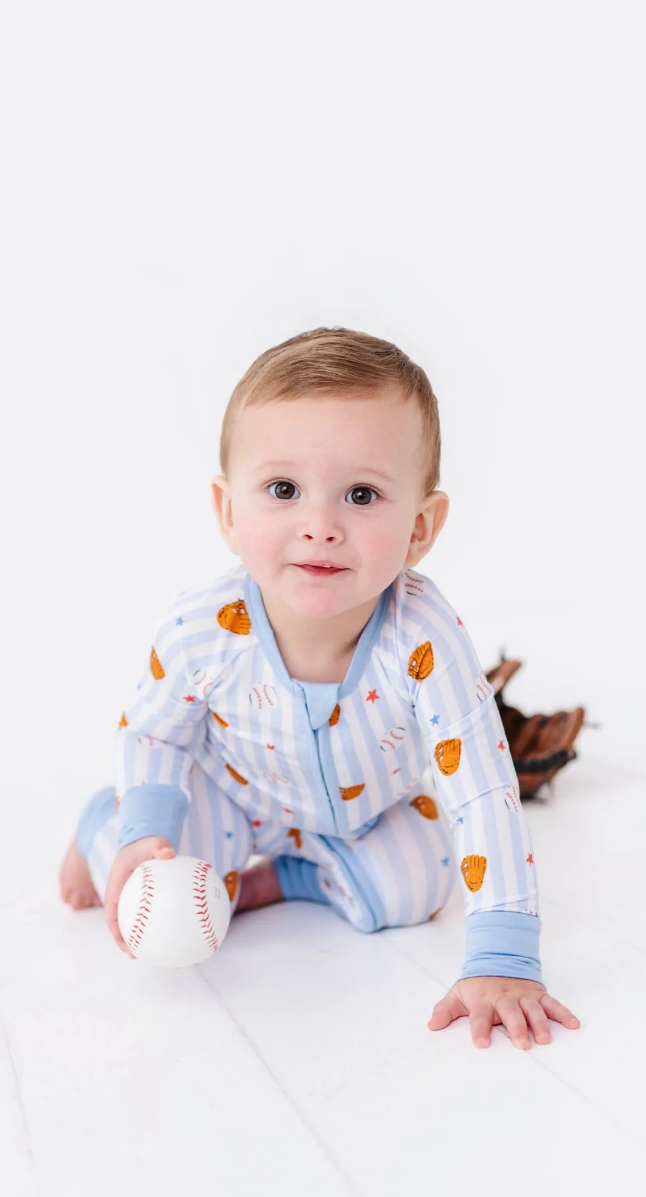 Kiki   Lulu - Stripe Baseball Convertible Footie