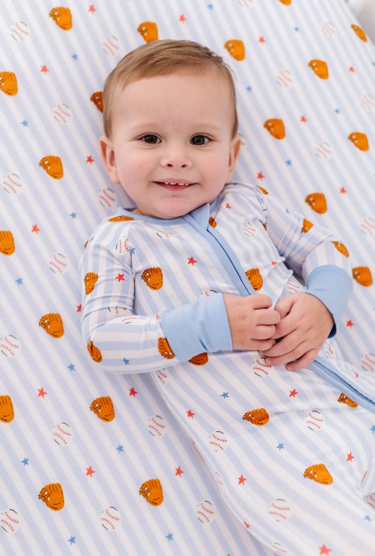Kiki   Lulu - Stripe Baseball Convertible Footie
