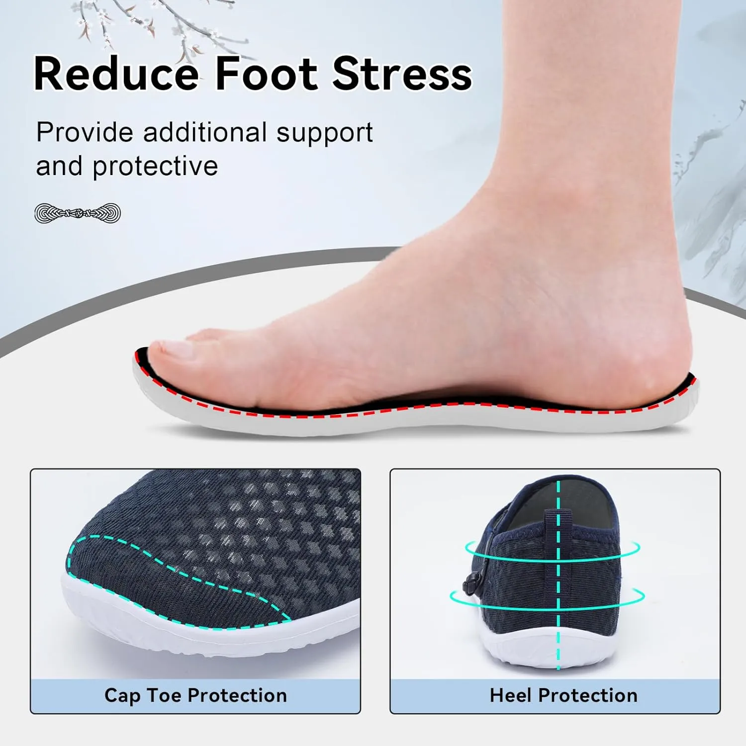 L-RUN Womens Mens Water Shoes Barefoot Aqua Socks Quick-Dry Non Slip Shoes for Beach Swim Pool River Boating Surf Yoga