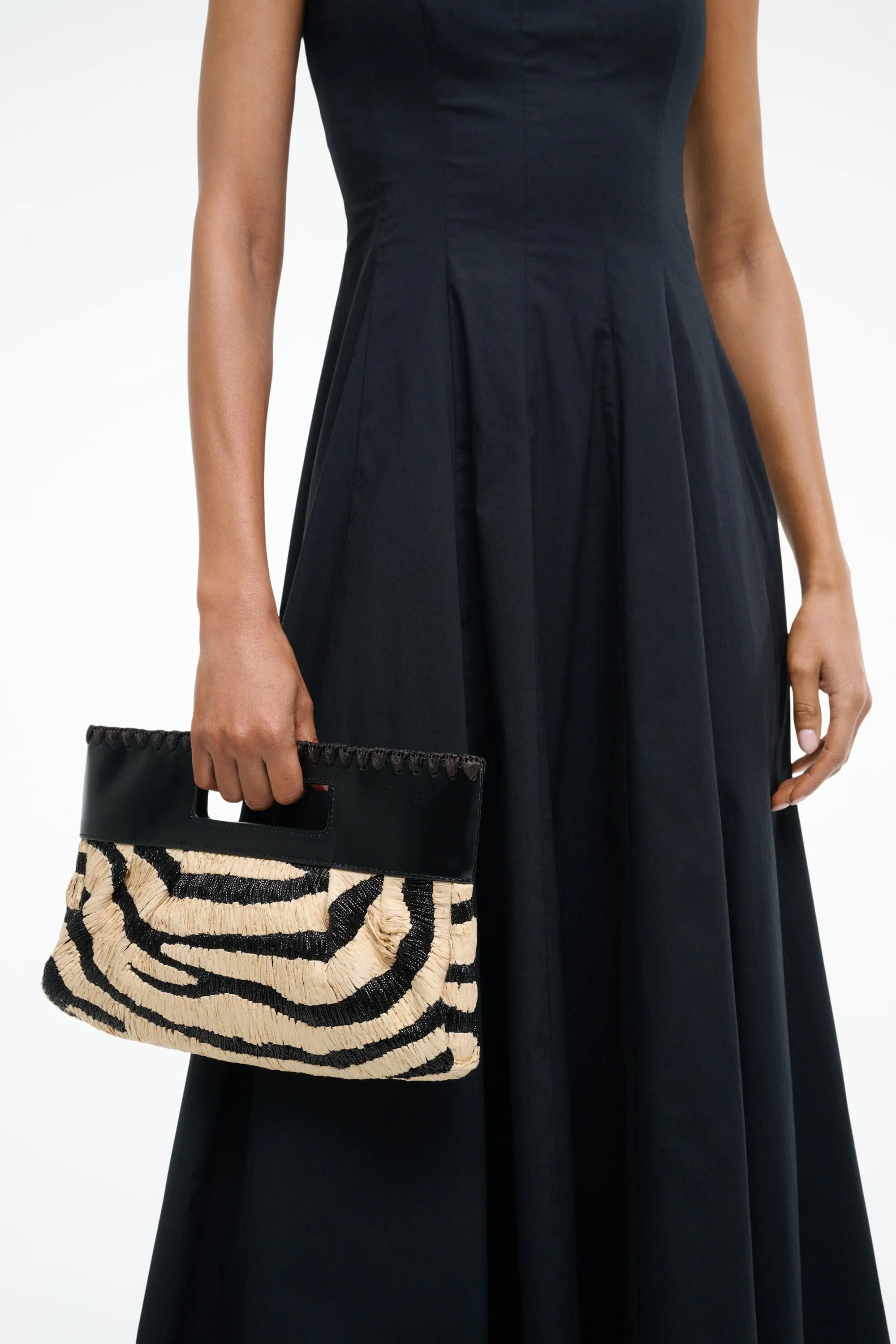 LENA CLUTCH | ZEBRA RAFFIA