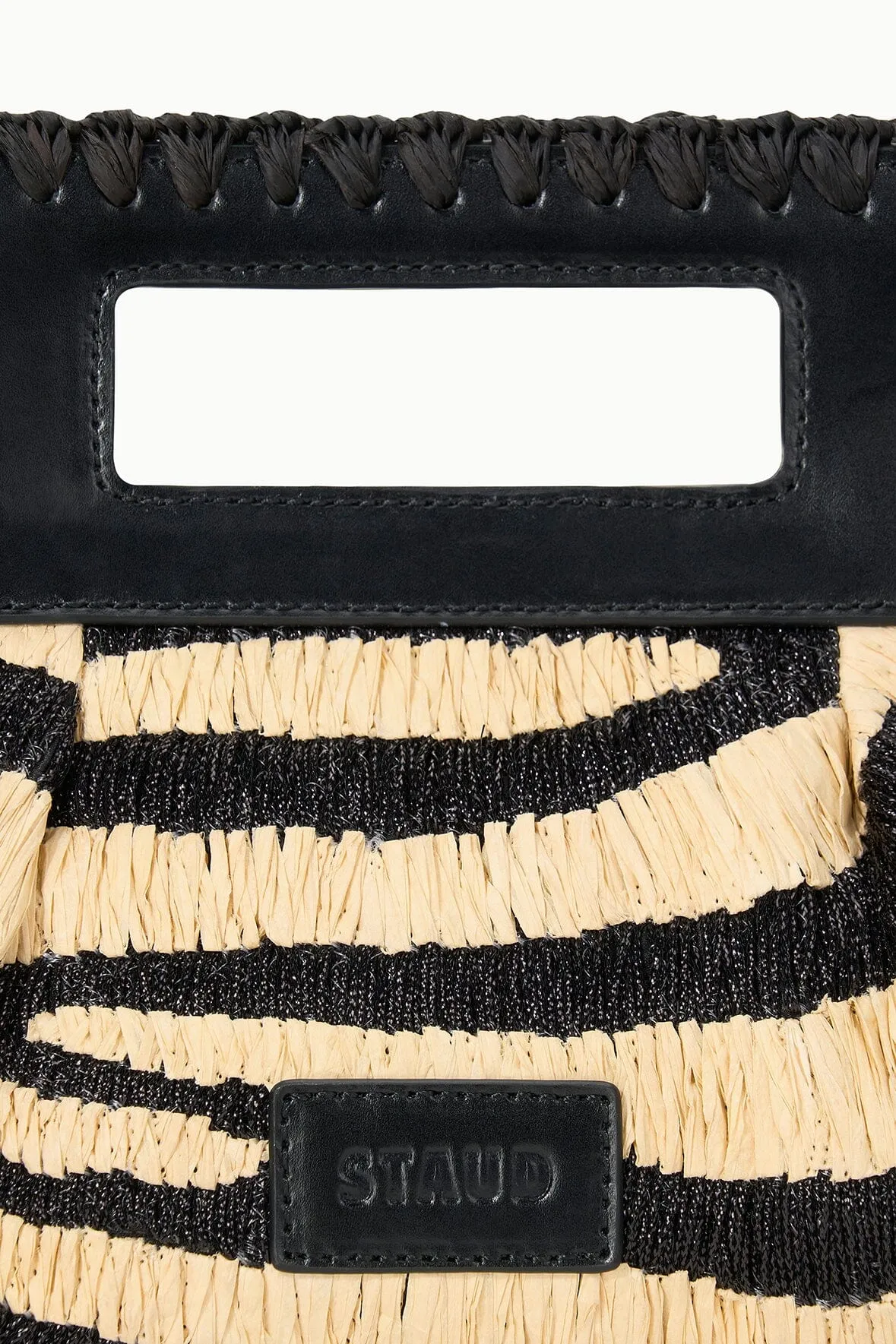 LENA CLUTCH | ZEBRA RAFFIA
