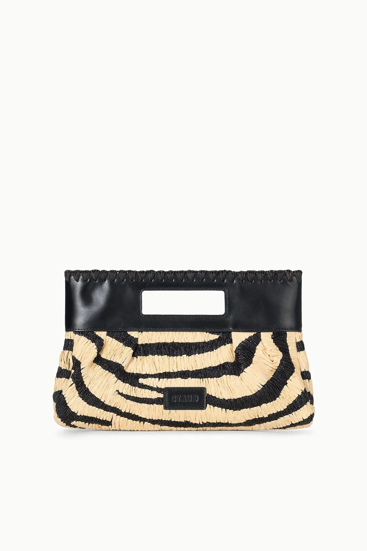 LENA CLUTCH | ZEBRA RAFFIA