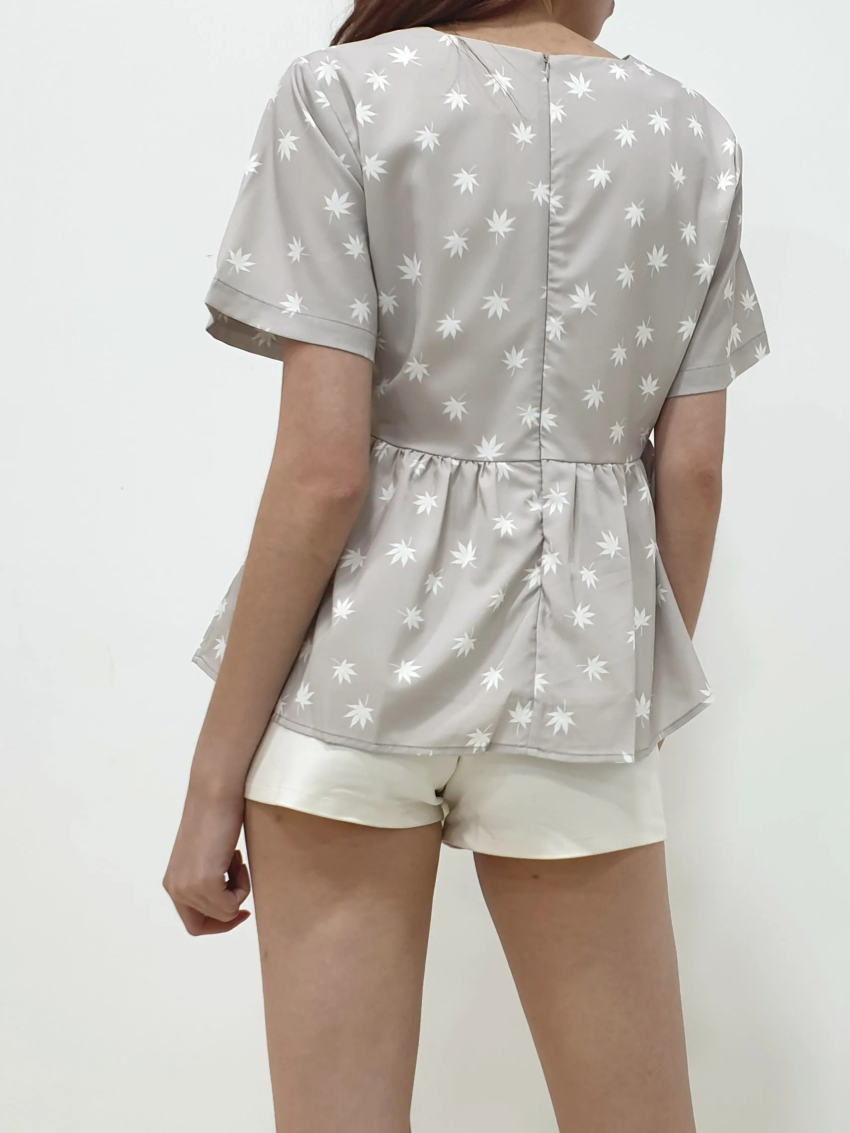 Maple Print Top (Non-returnable)
