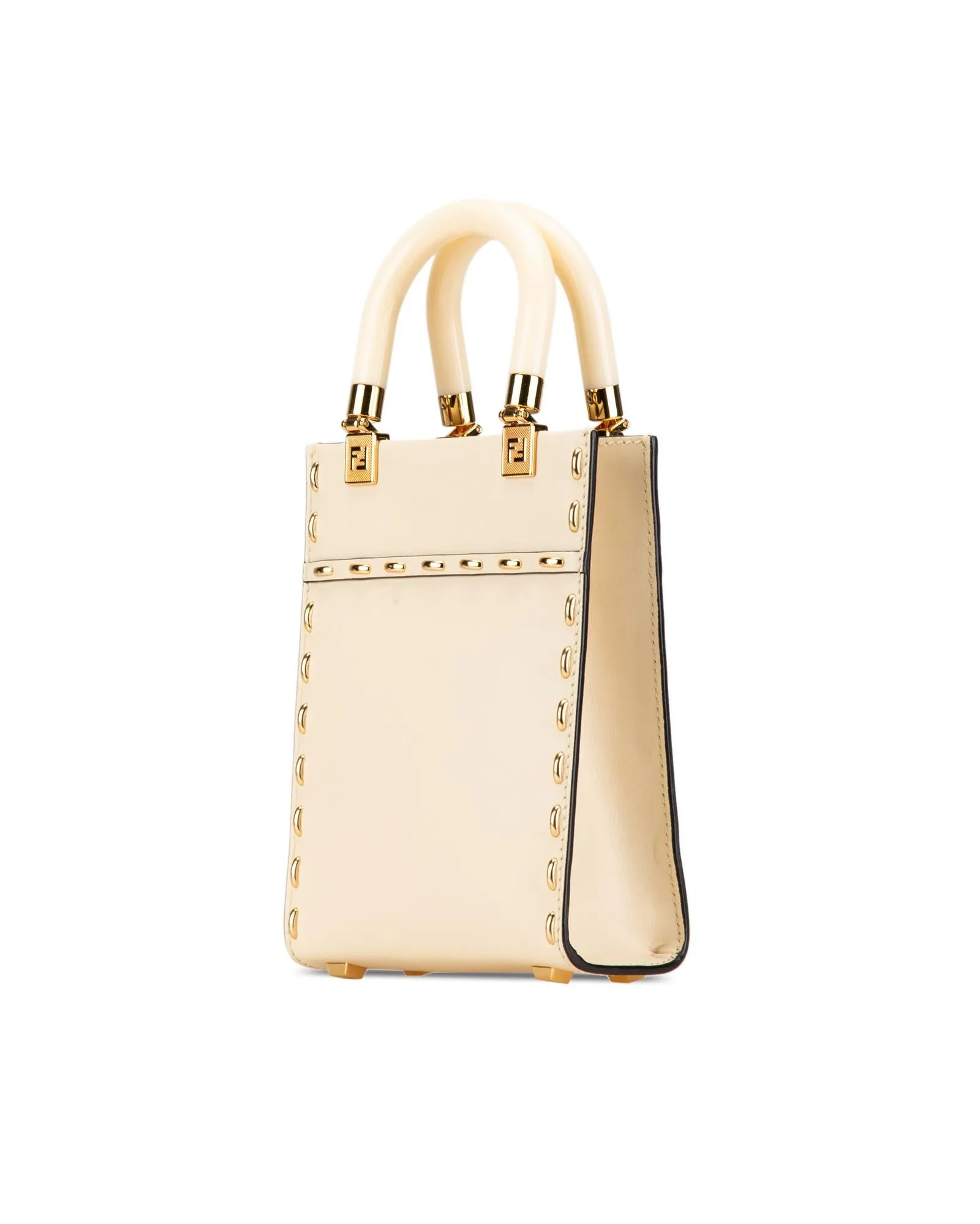 Mini Leather Sunshine Shopper Tote with Acrylic Handles