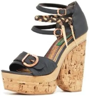 Mink Women's Elephant Vegan Wedge Sandal