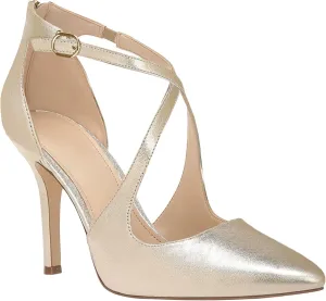 Minshluu Womens Pumps High Heels Pointed Toe Crossed Strap D'Orsay Zip up Stilettos Party Dress Shoes